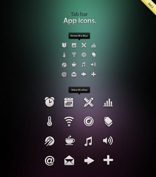 Pixeden - Tab Bar Icons iOS vol2