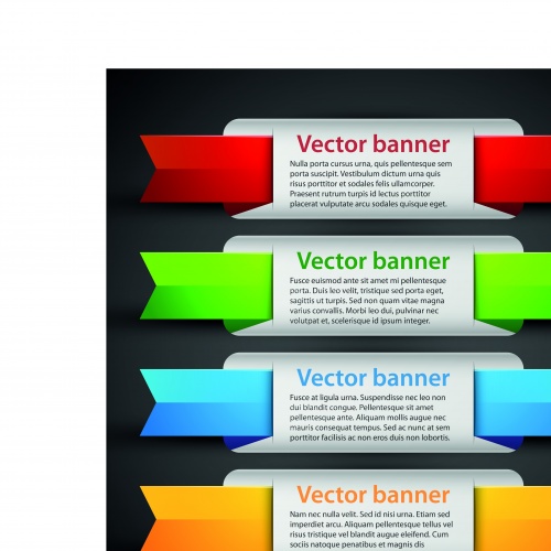     9 | Design with number banners vector set 9