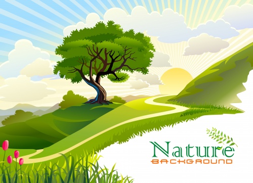     / Nature background in vector