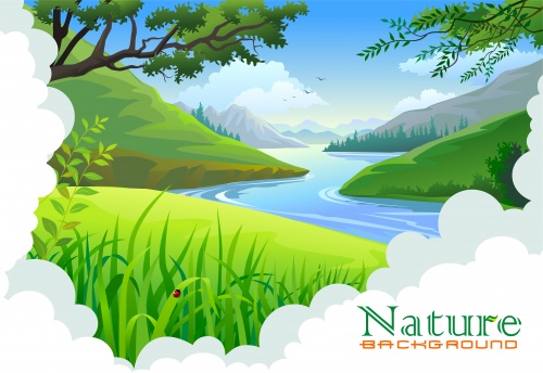     / Nature background in vector