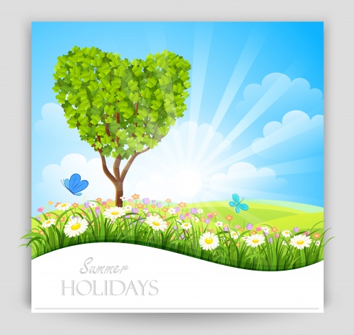      / Summer nature banners in vector