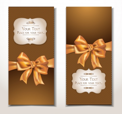       / Gift card with ribbon - vector stock