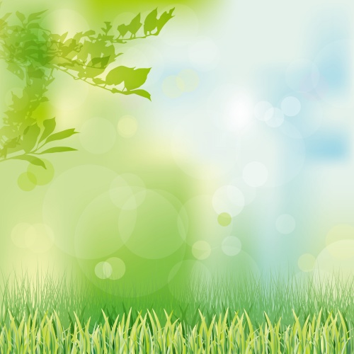    | Green spring background