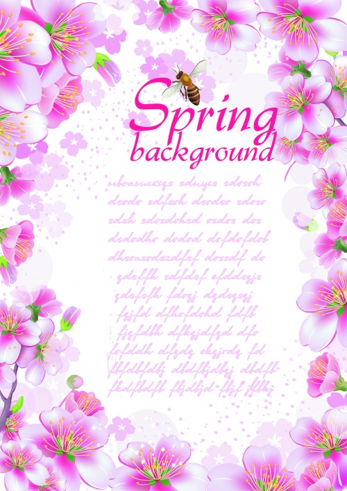 Jentle Spring Backgrounds Vector