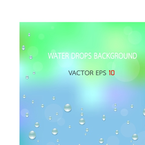     3 | Water drops vector background set 3
