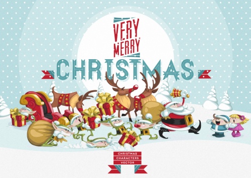 Pixeden - Christmas Vector Art Characters Pack