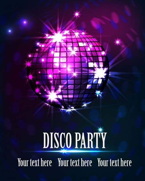 Disco Party Backgrounds Vector