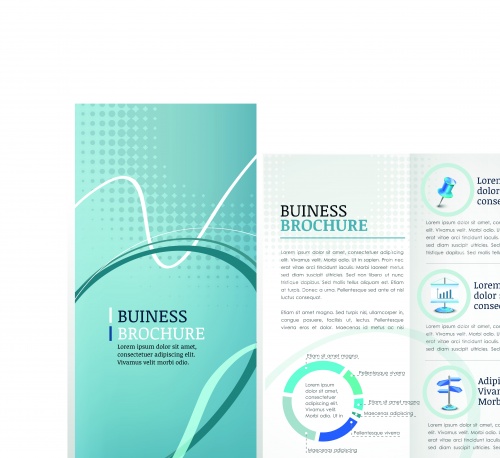       26 | Tri fold business brochure vector set 26