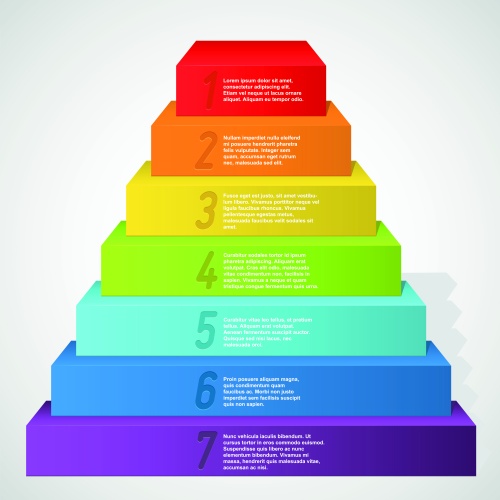 Rainbow Pyramids Banners Vector
