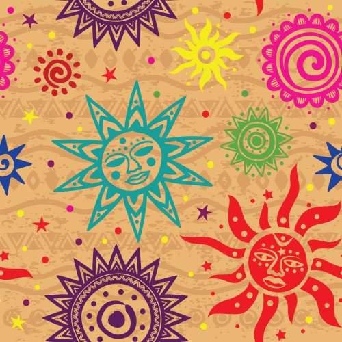 Vector stock -    / Vintage ethnic backgrounds