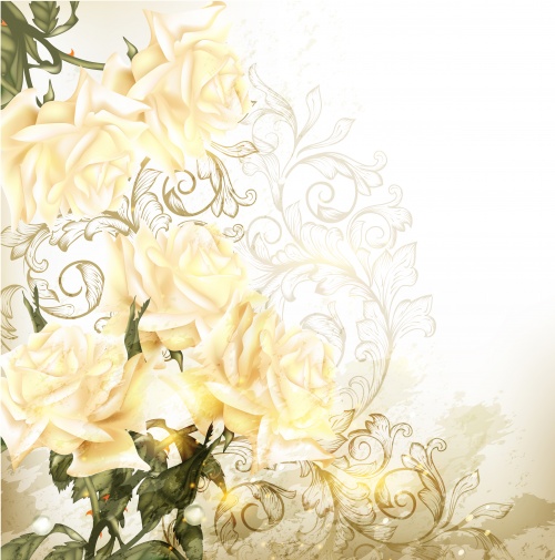 Stock: Creative flower shiny background