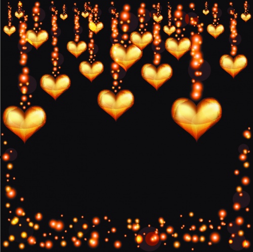 Sparkling Hearts Backgrounds Vector
