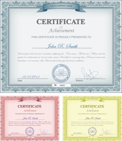    -   | Certificate - Stock Vectors