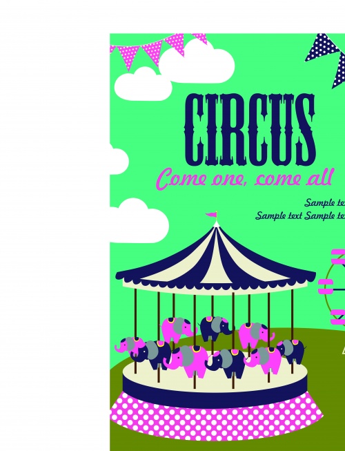    7 | Circus poster vector set 7