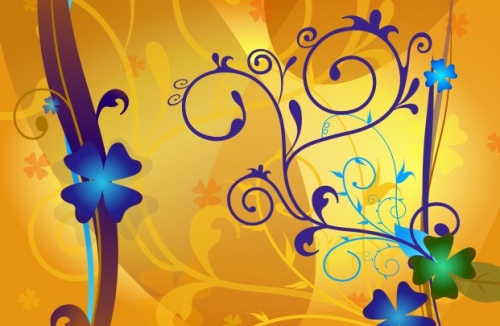 Vector Backgrounds with Abstract Flowers vol.1