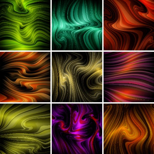    | Wavy multicolored vector backgrounds
