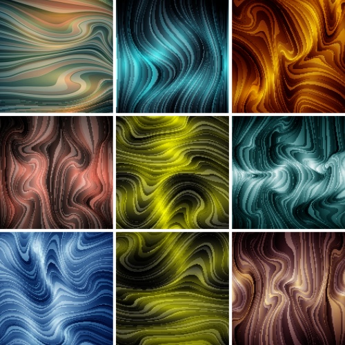    | Wavy multicolored vector backgrounds