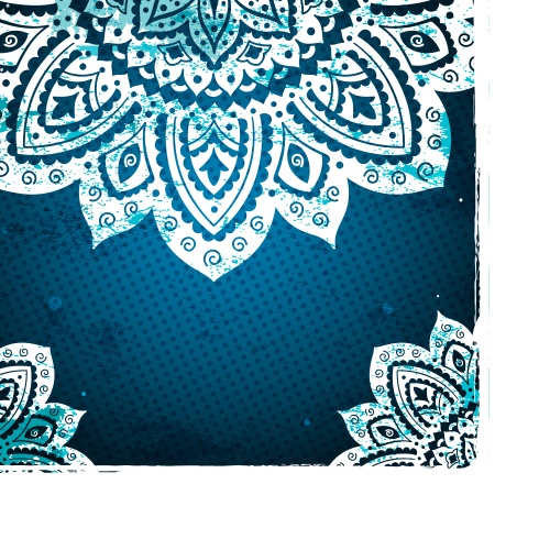 Blue lace ornamental background