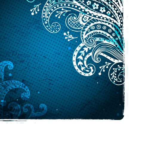 Blue lace ornamental background