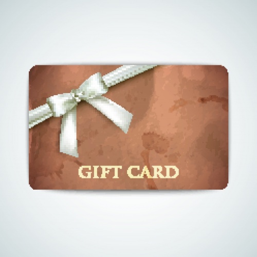      | Gift card with white bow and ribbon vector