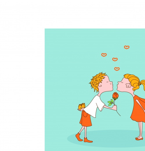       | Happy Valentine's Day greeting card illustration vector