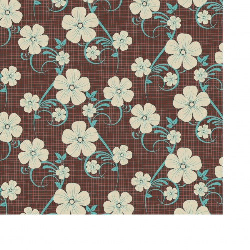 Retro abstract floral background