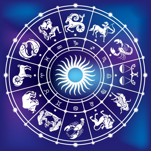 Zodiac signs in a vector