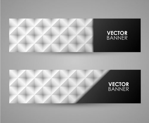 Geometric business cards and banners
