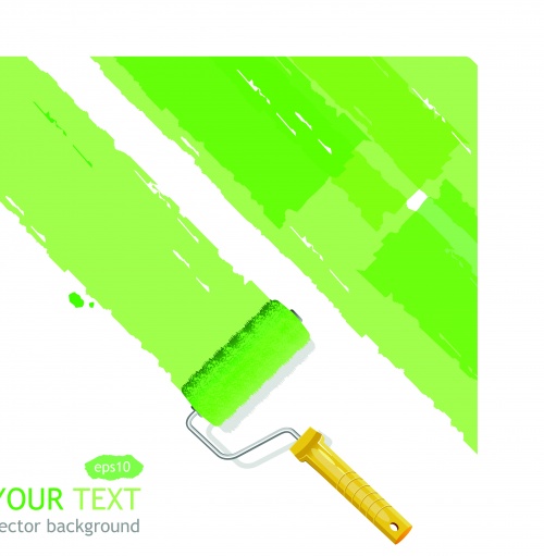   | Roller brush for text vector