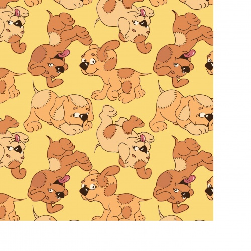 Seamless pattern with funny cartoon animals