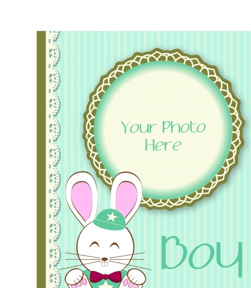     | Baby shower cartoon hare vector