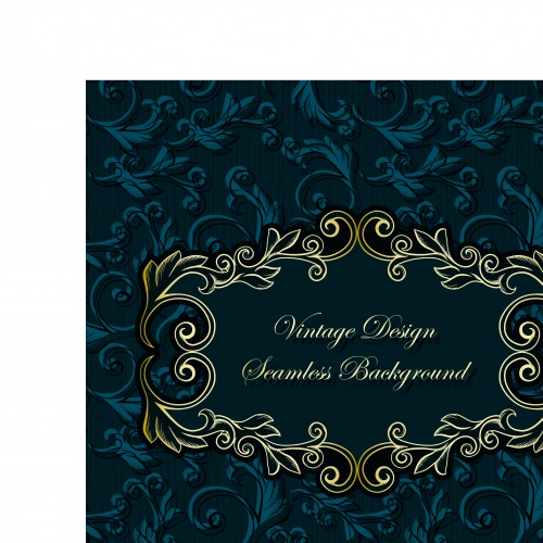      7 | Vintage invitation vector backgrounds set 7
