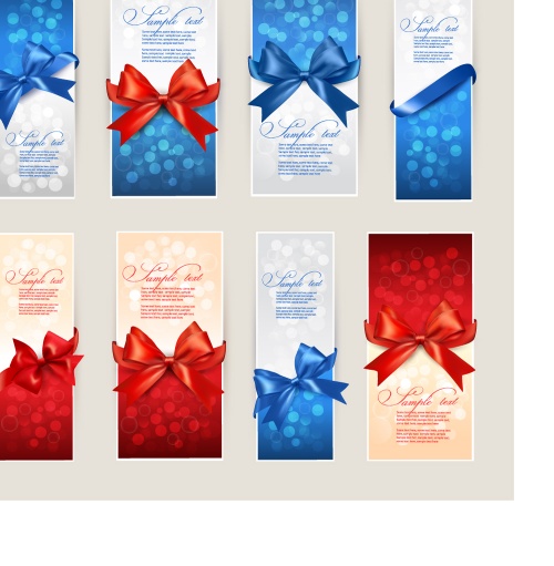 Set of gift cards and banners