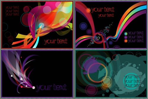 Colorful striped card background Vector Base Map