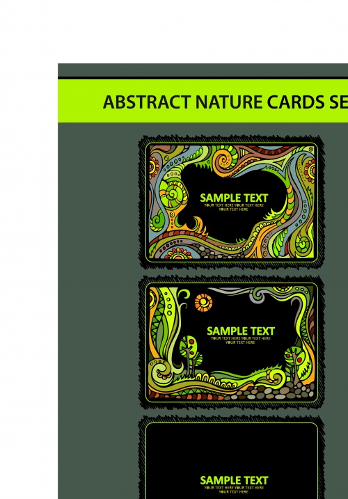     | Abstract cards and vector backgrounds three variants