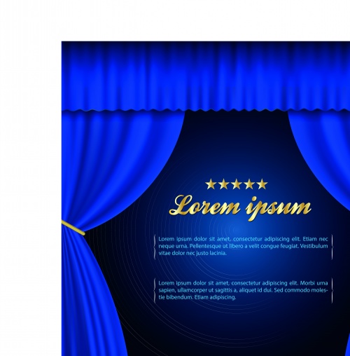    | Curtain and stage vector