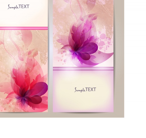 Abstract floral banners