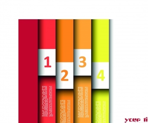     14 | Banners with numbers vector set 14