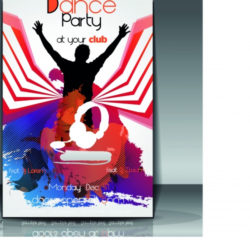     | Flyer on the dance party vector