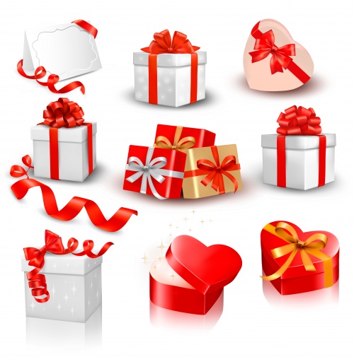 Stock: Christmas background with gift magic box