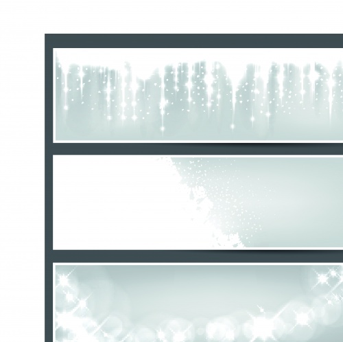      | Winter banner snow flakes vector backgrounds