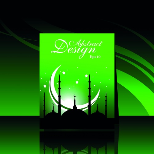     12 | Flyer Islam theme vector set 12