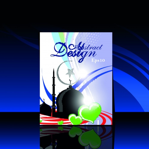     12 | Flyer Islam theme vector set 12