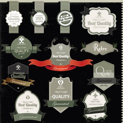 Best Quality Labels Vector