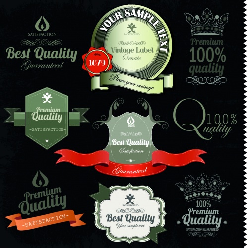 Best Quality Labels Vector