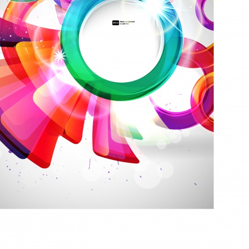 Abstract background with bright circles