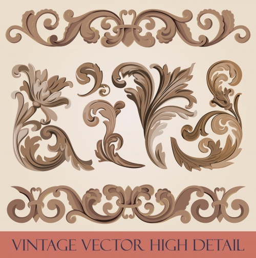  , 12 / Vintage ornaments, 12 - vector stock