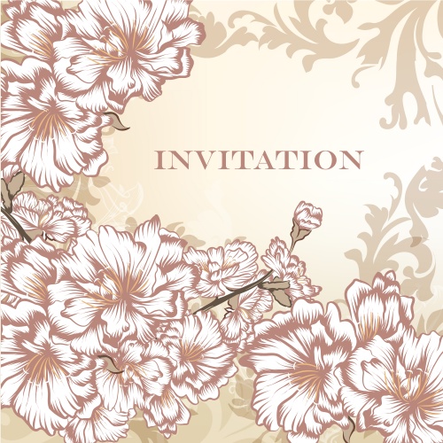        / Gentle wedding background with colors and patterns - vector