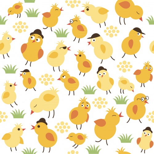 Funny seamless floral pattern