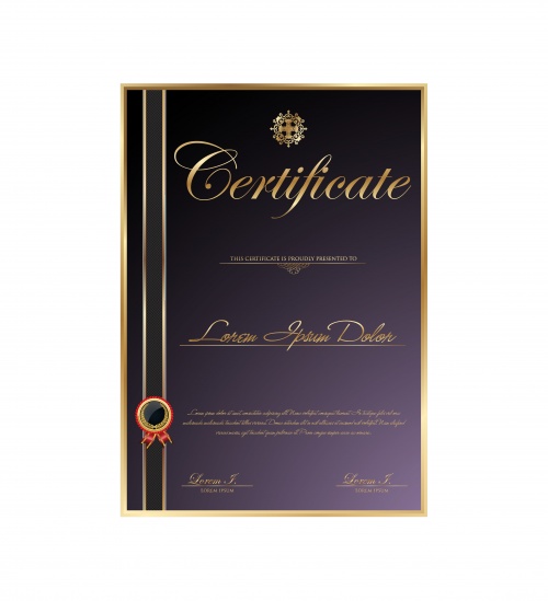Certificate vector 25